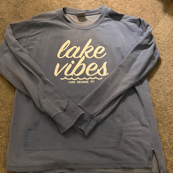 Comfort Colors Tops - Comfort Colors Lake Vibes Blue Sweatshirt
